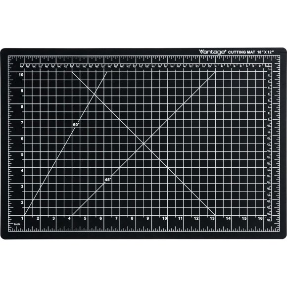 Tapete de Corte Dahle 30 x 46 cm Cuadrícula 1/2" 5 Capas Negro