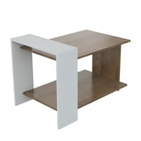 Inval - Mesa De Centro 45 X 66 X 42,5 Cm Amaretto Blanco