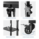 thumbnail image 3 of Soporte Pedestal TV con Ruedas 32 a 65" Base para Notebook VESA Universal 50 kg Negro, 3 of 3
