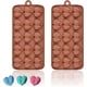 thumbnail image 1 of Paquete de 2 moldes para hornear con forma de corazón de diamante, antiadherentes, pequeños moldes de silicona con forma de corazón de 15 cavidades para chocolate, dulces, mini pasteles, jabón, cubito, 1 of 7