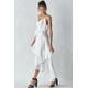 thumbnail image 4 of Saronite Vestido Casual con Tirantes Ajustables, Brillante y Volantes, Color Blanco (para Mujer), 4 of 5