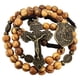 thumbnail image 1 of Rosario TALISMAN4U de madera de olivo con San Miguel y crucifijo de bronce, 1 of 9