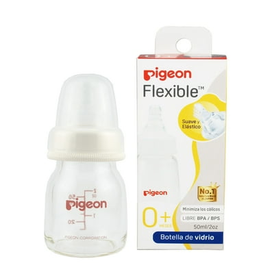 Biberón De Vidrio Boca Ancha Transparente 50 Ml Pigeon