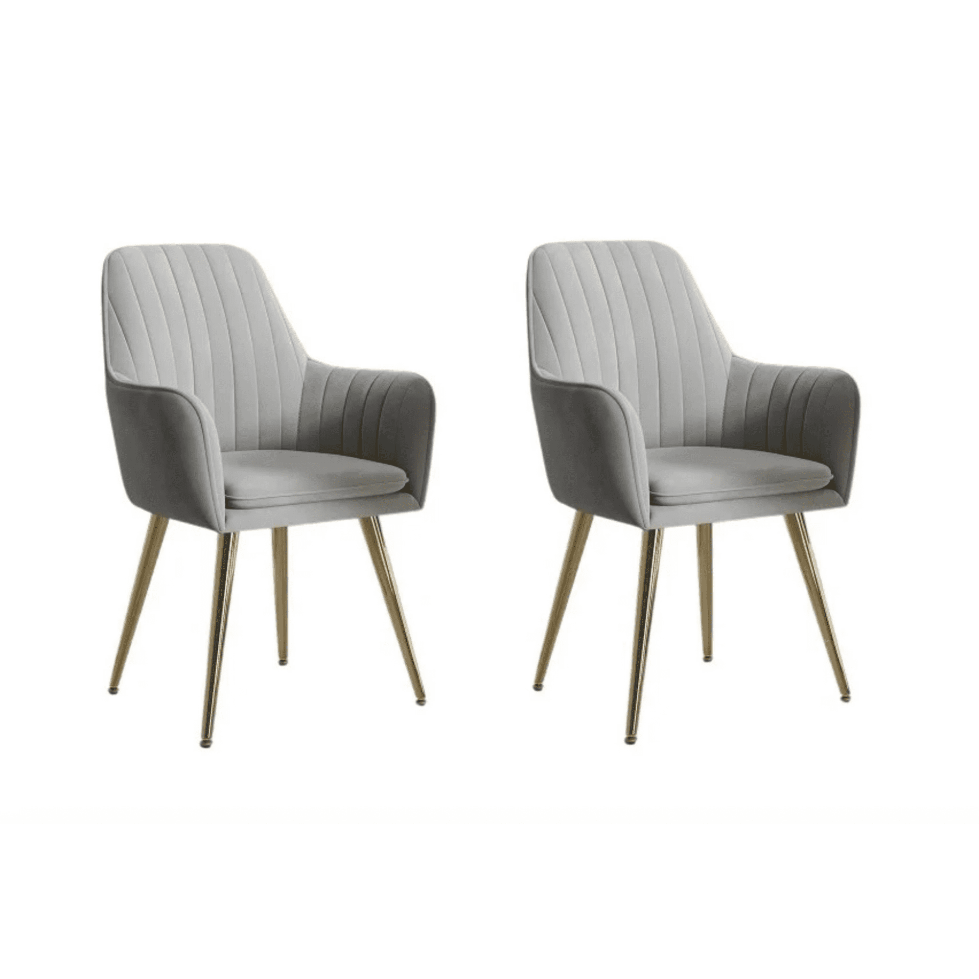 Habita2 Chile - Pack 2 Sitiales Poltronas Lineal Gold - Gris