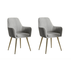 Habita2 Chile - Pack 2 Sitiales Poltronas Lineal Gold - Gris