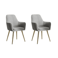 Habita2 Chile - Pack 2 Sitiales Poltronas Lineal Gold - Gris