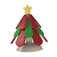 Bothyi - 5 Piezas De Alfombrilla De Aislamiento Plegable Con Forma De Árbol De Navidad Para Ollas Y Sartenes, Regalo Rojo