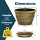 thumbnail image 2 of Macetas Lifemaster en forma de barril de whisky, 25 cm, plástico duradero, paquete de 2, 2 of 7