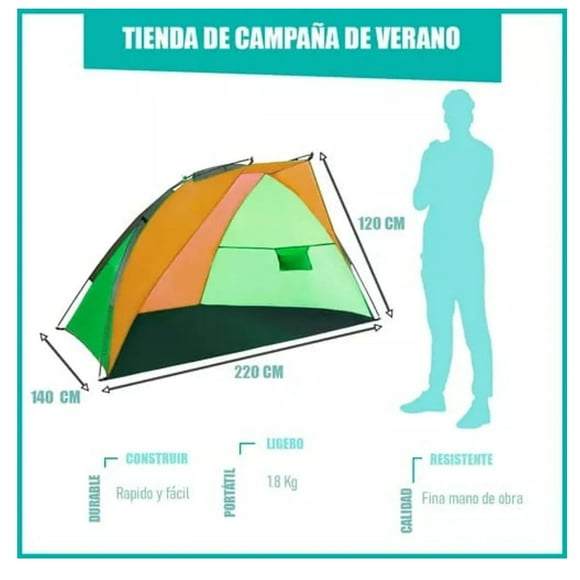 Media carpa para 3 personas