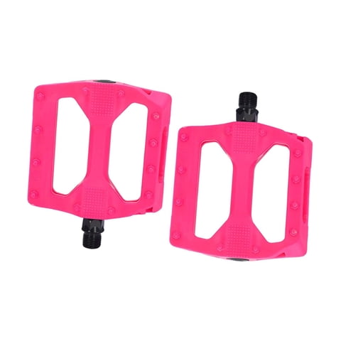 Ioensy - Pedales De Bicicleta Ligeros Universales De Nailon, Repuestos Planos, Color Rosa