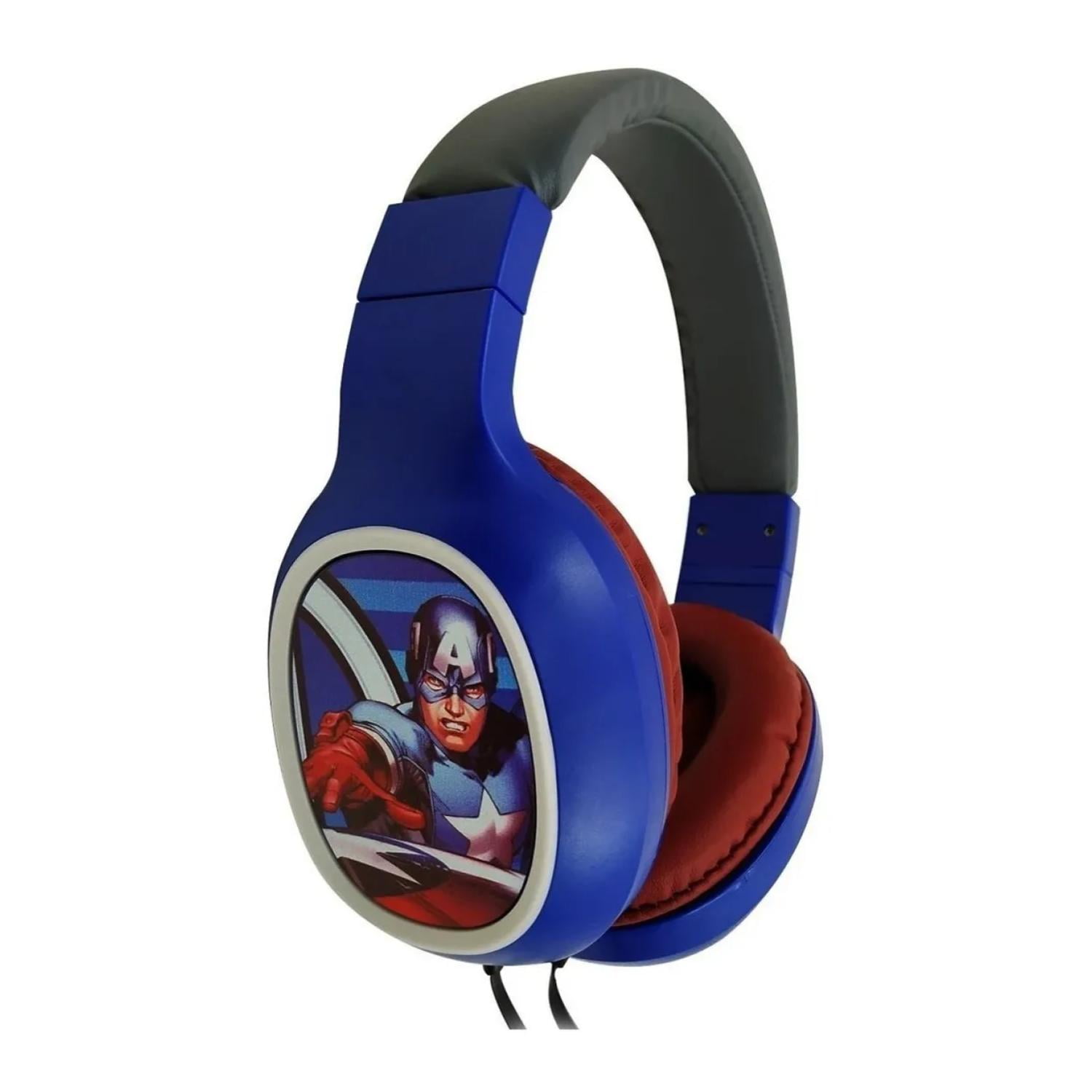 Disney - Audifonos Alambricos Overear Capitan America Infantil Avengers Teen
