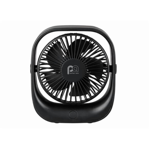Ventilador recargable USB PerfecTaire 1pafd5r negro 5W