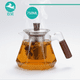 thumbnail image 2 of Tetera de Vidrio 750ml con Infusor | Mango Madera Premium, 2 of 3