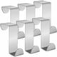 thumbnail image 1 of Ganchos para puerta, juego de 6 ganchos de acero inoxidable para puertas, cajones y armarios estándar, para cocina, baño y dormitorio, color plateado., 1 of 5
