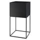 thumbnail image 1 of Macetero Metal Negro 28X28X55 Cm, 1 of 3