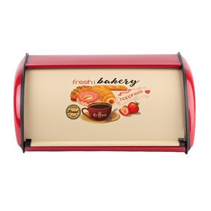 Bothyi - Caja De Pan De Esquina Encimera Almacenamiento De Pan Recipiente De Pan Recipiente De Pan De Metal Rojo