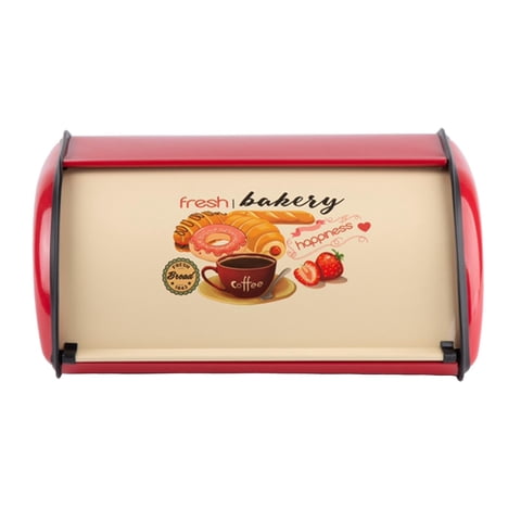 Bothyi - Caja De Pan De Esquina Encimera Almacenamiento De Pan Recipiente De Pan Recipiente De Pan De Metal Rojo