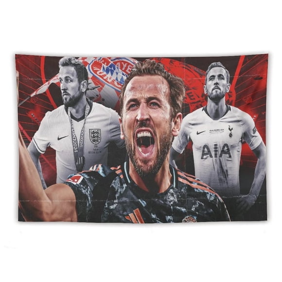 Harry Kane Tapiz Temático Anti-Bolitas, Regalo Colgante de Pared, Fondo para Habitación, Dormitorio, Fans, Pancarta de Fondo, Suministros de Decoración para Fiesta de Cumpleaños 100*150CM,30"