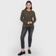 thumbnail image 4 of Sweater Mujer Cinta Color Verde Oliva Corona, 4 of 5
