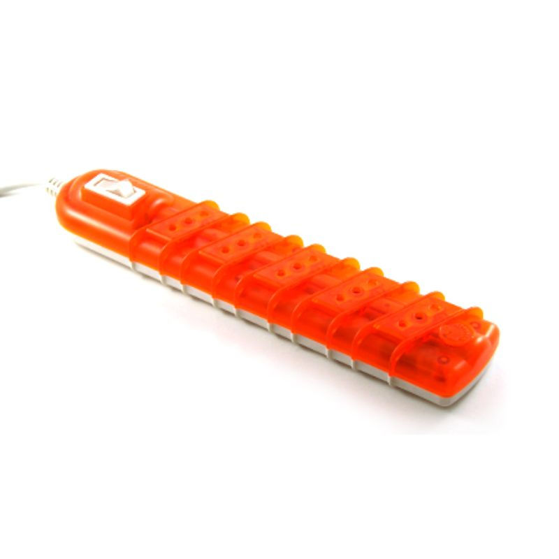 Rema - Alargador 5 Posiciones 3 Metros Blanco/Naranjo Transparente