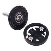 Magideal - Adaptador De Soporte Para Computadora De Bicicleta, Aleación De Aluminio, Tapa De Vástago, Base Para Cronómetro, Accesorio Para Bicicleta, Fácil Insta Negro