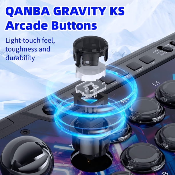 Joystick arcade Qanba Q3 Obsidian Silent multifunción para PC | Lider