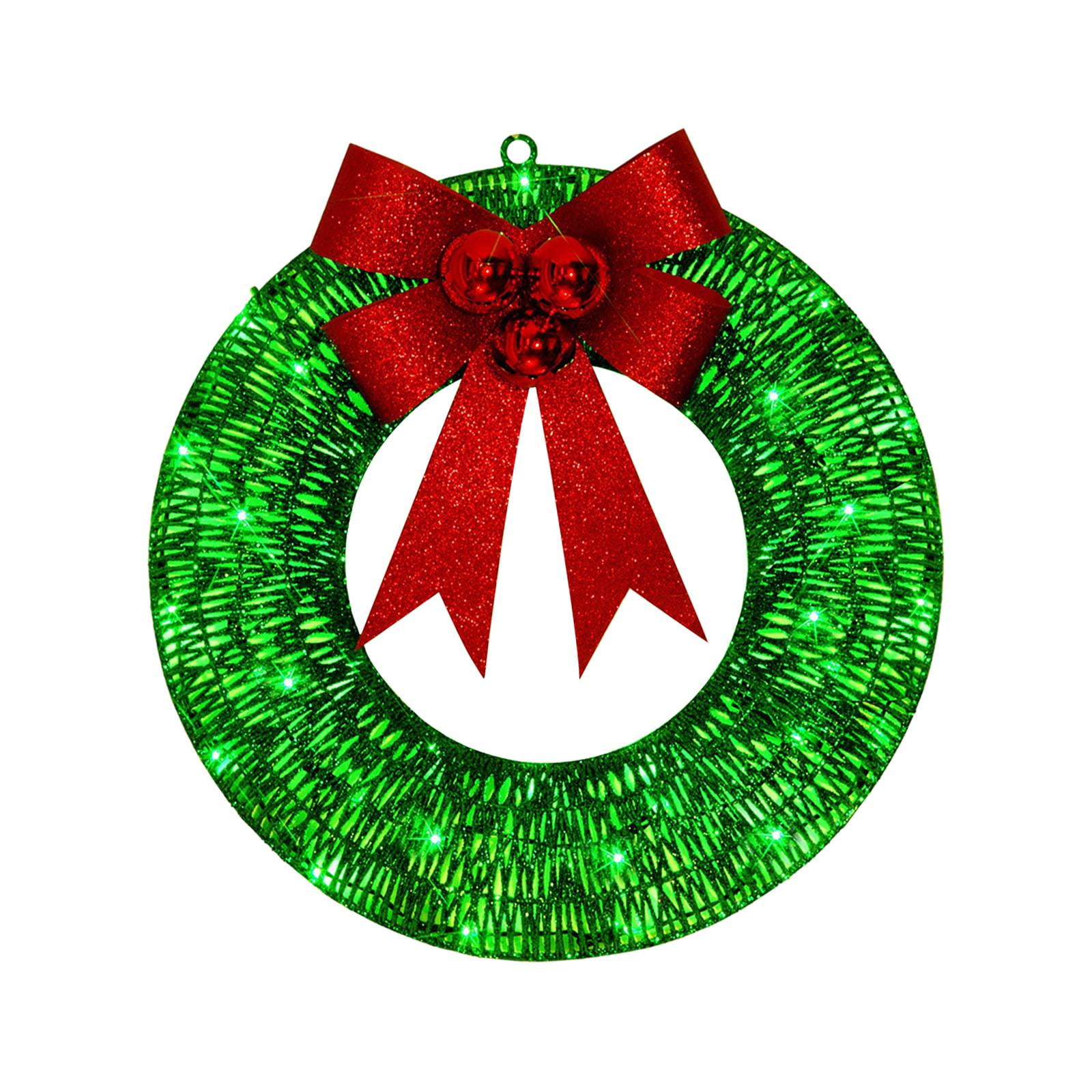 Bothyi - Guirnalda Navideña Decoración De Pared Coronas De Flores Rústicas Para Hotel Exterior Festival Verde 40cm