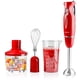 thumbnail image 1 of Batidora de mano OVENTE Immersion 300 W, 2 velocidades con accesorios, color rojo, 1 of 9