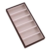 Ioensy - Bandeja Organizadora De Gafas, 6 Compartimentos, Soporte Para Joyas, Contenedor, Bandeja De Almacenamiento, Marrón Oscuro