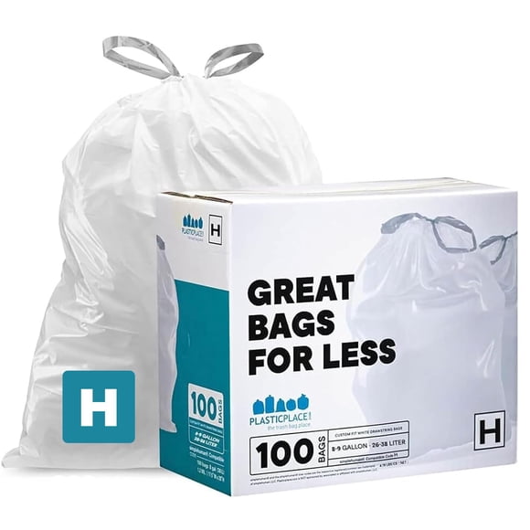 Bolsas de basura Plasticplace Simplehuman Code H 35-40 L, 100 unidades