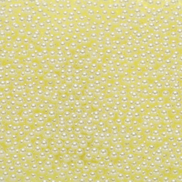 Perlas Uxcell ABS Redondas 4mm Amarillo Claro