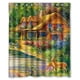 thumbnail image 1 of Cortina de ducha de ciervo, juego de cortina de baño con ganchos, tamaño 60 x 72 pulgadas, 1 of 3