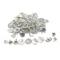 Magideal - 100 Pieces Silver Alloy Charms Assorted Jewelry Making Pendants Tibetan Silver Bracelet Necklace Charm Handmade Diy Craft Earring Keychain Accessories