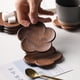thumbnail image 4 of Beautiful And Durable Black Walnut Petal Cup Cushion Solid Wood Creative Pattern Cushion Kung Fu Tea Cup Wood Cup Cushion Wooden Coffee Cushion Heat Resistant, High Temperature Resistant, Non Slip Woo, 4 of 4