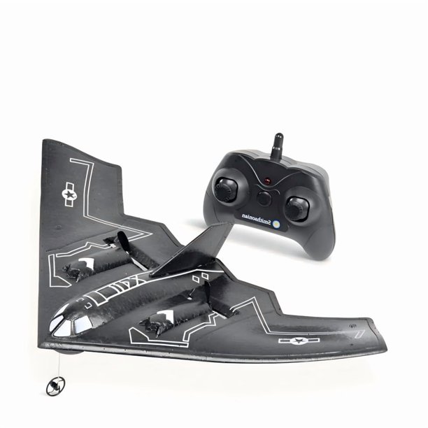 Ouhgnoh Avión RC 2.4 GHz 2 canales, espuma EPP, modelo B-2 Spirit Stealth Bomber, planeador fácil de volar para niños, adultos y principiantes, incluye 3 baterías