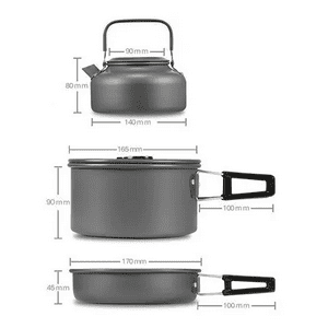 Genérico - Set De Ollas Outdoor, Camping, Cocinilla Y Utensilios