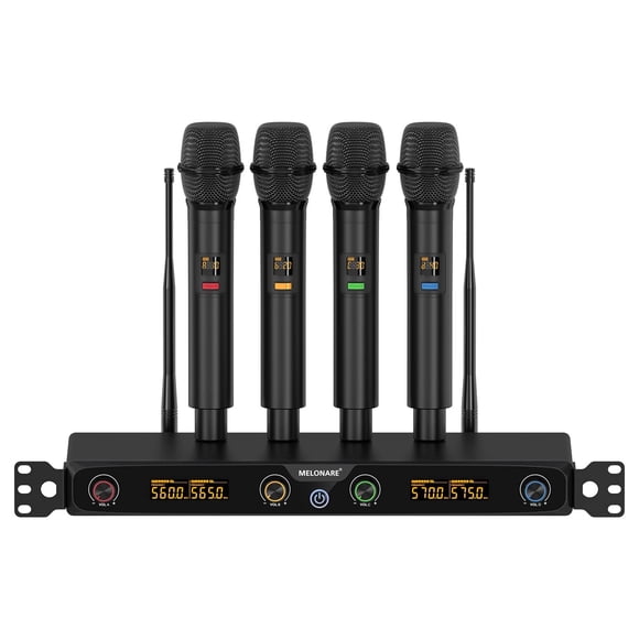 Sistema de micrófonos inalámbricos MELONARE MWM-41F con alcance de 80 m