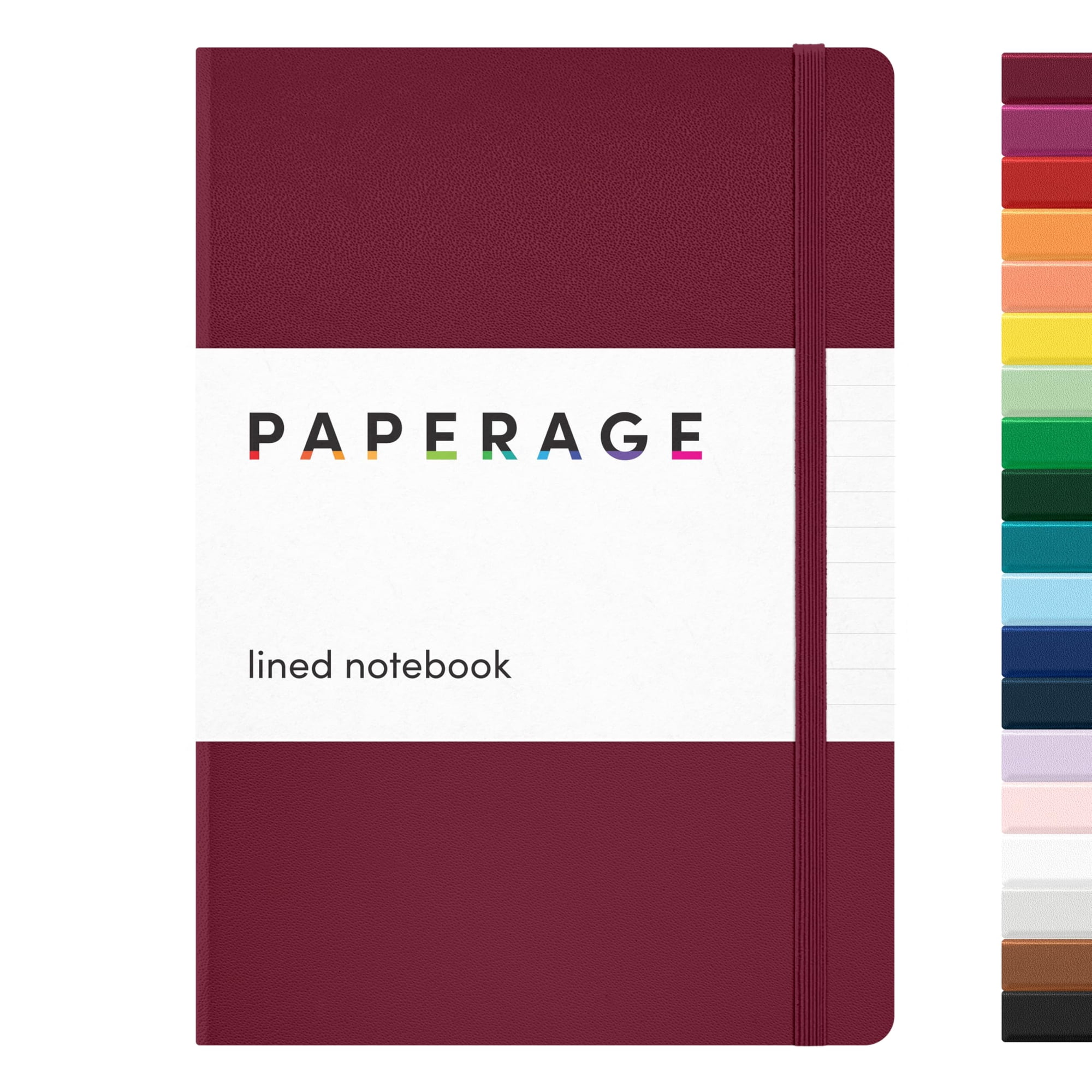 Cuaderno Paperage Rayado 160 Páginas, Color Burdeos, 5.6 X 8 Pulgadas
