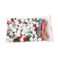 Magideal - Conjunto De Cuentas De Madera Navideña, Suministros Para Manualidades, Cuentas Espaciadoras Sueltas, Regalos De Cumpleaños, Abalorios Navideños Para