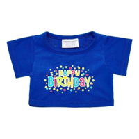 Polera Cumpleaños Azul Build A Bear Estampado Feliz