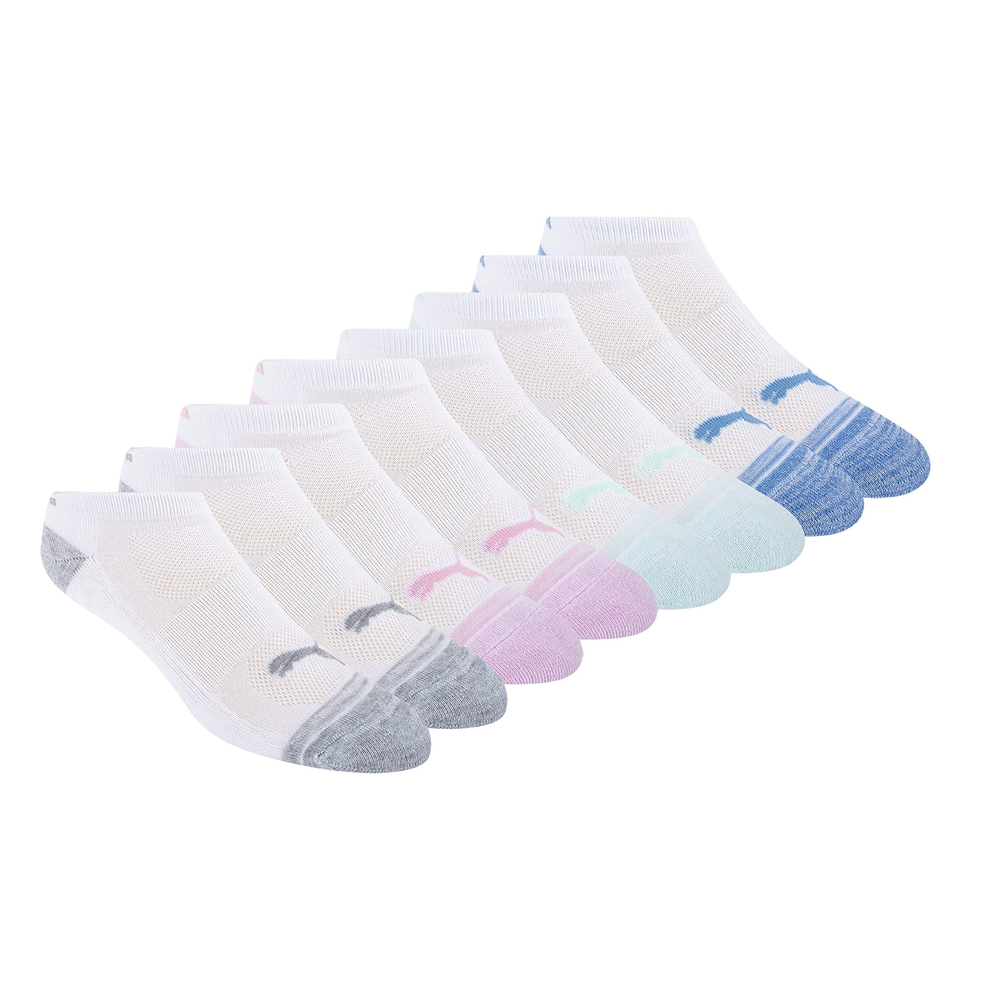 Calcetines Para Correr Puma, 8 Unidades, Corte Bajo, Para Mujer, Blancos