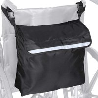 Xusx111 - Lavable En Máquina, Silla De Ruedas De Almacenamiento Tote Accesorio De Gran Capacidad Con Raya Reflectante Para Silla De Transporte De Silla De Ruedas Walker Rollator (Negro)