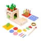 thumbnail image 5 of Caja De Juguetes Montessori 8 En 1 Para Bebés, Niñas Y Niños, Regalo De 6 Meses Hasta 1 2 3 Años, 5 of 5