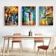 thumbnail image 3 of 3pcs Abstract Aall Art Canvas Paintings, Posters And Prints, Forest, Street, Rainy Pictures, For Living Room Home Decor, Gift, No Frame, 3 of 4