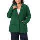 thumbnail image 1 of Agnes Orinda Chaqueta de Traje Casual de Negocios para Mujer de Talla Grande con Solapa, Mangas Largas, Botones y Bolsillos 3X Verde, 1 of 8