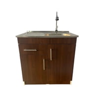 Dhi - Kit Lavaplatos Con Mueble 80X50 Chocolate Secador Izquierdo