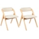 thumbnail image 1 of Pack de 2 Sillas Plegables Acolchadas de Lino, 1 of 2