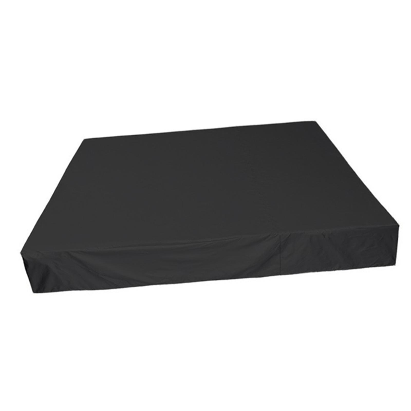 Magideal - Cubierta Para Bañera De Hidromasaje, Cubierta Antipolvo Para Piscina, Cubierta Impermeable Para Masaje Con Mensaje De Burbuja, Cubiertas Para Bañera De 244X244X3Cm Negro