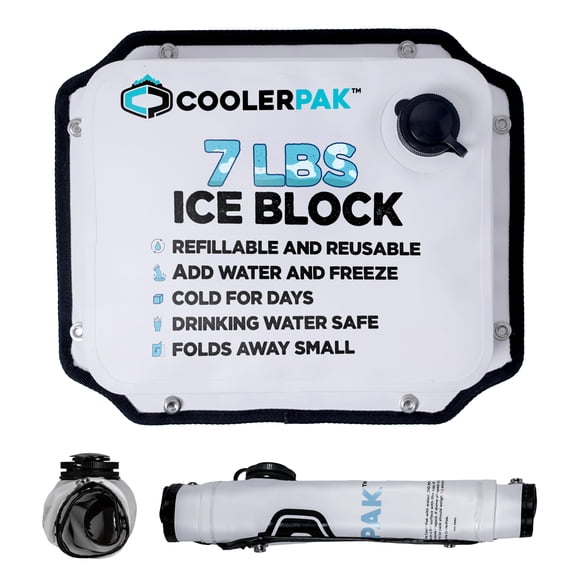 La bolsa de hielo CoolerPak de 3,18 kg, recargable y reutilizable, se mantiene fría