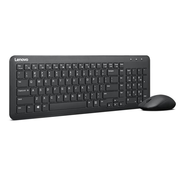 Lenovo 300 Wireless Combo Teclado y Ratón, 2.4 GHz Nano USB-A Receptor